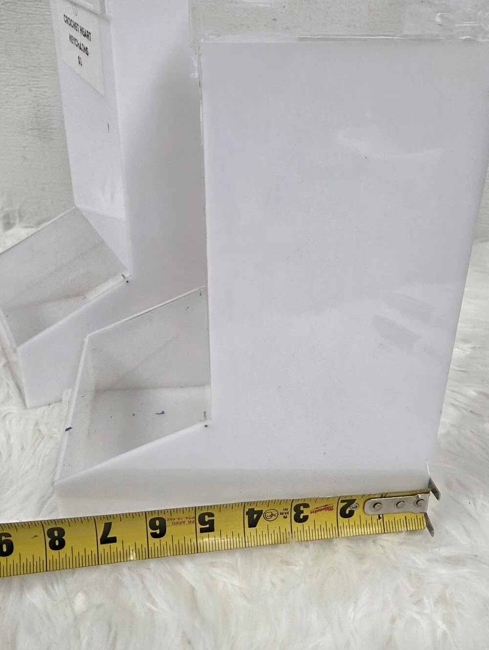 2 Clear Acrylic Counter Top Two-Tier Display Bins - White